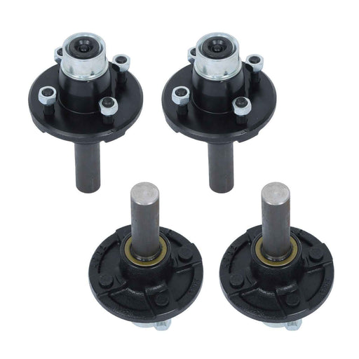 DURAFORCE 4 Set Boat Trailer Axle Kits with 4 on 4" Bolt Idler 1" Hub & Round BT8 Spindle