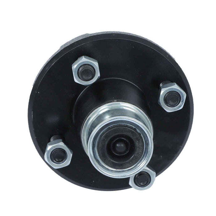 DURAFORCE 4 Set Boat Trailer Axle Kits with 4 on 4" Bolt Idler 1" Hub & Round BT8 Spindle