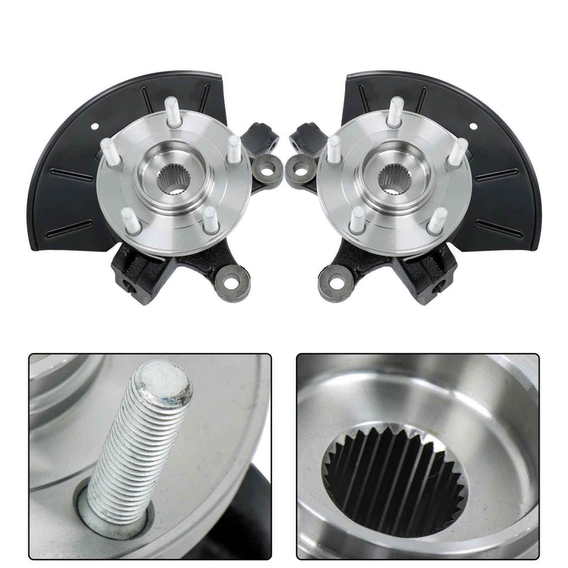 DURAFORCE Front Left + Right Wheel Hub Bearing Knuckle Assembly Pair For Ford Escape 01-04