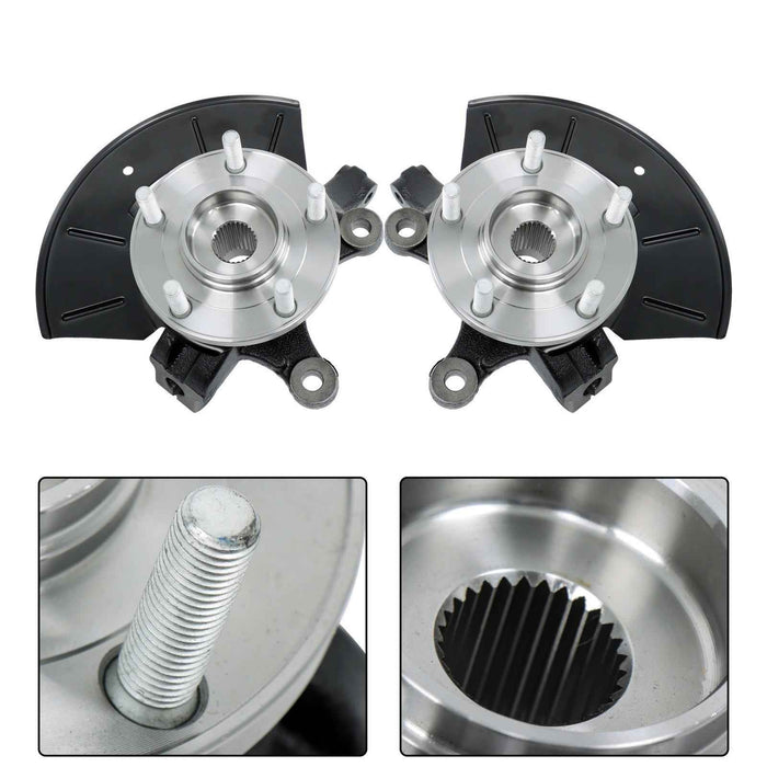 DURAFORCE Front Left + Right Wheel Hub Bearing Knuckle Assembly Pair For Ford Escape 01-04