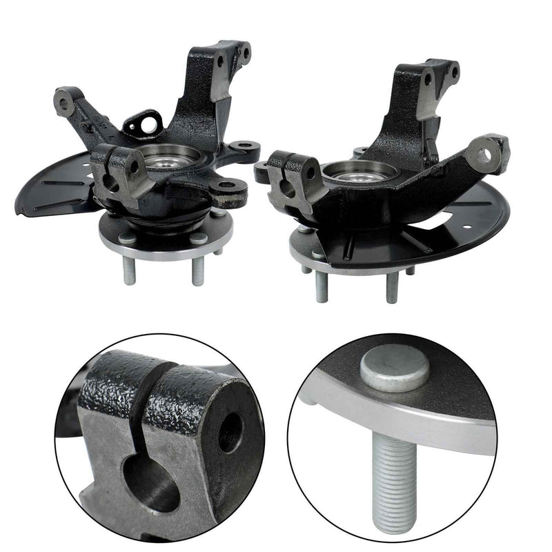 DURAFORCE Front Left + Right Wheel Hub Bearing Knuckle Assembly Pair For Ford Escape 01-04