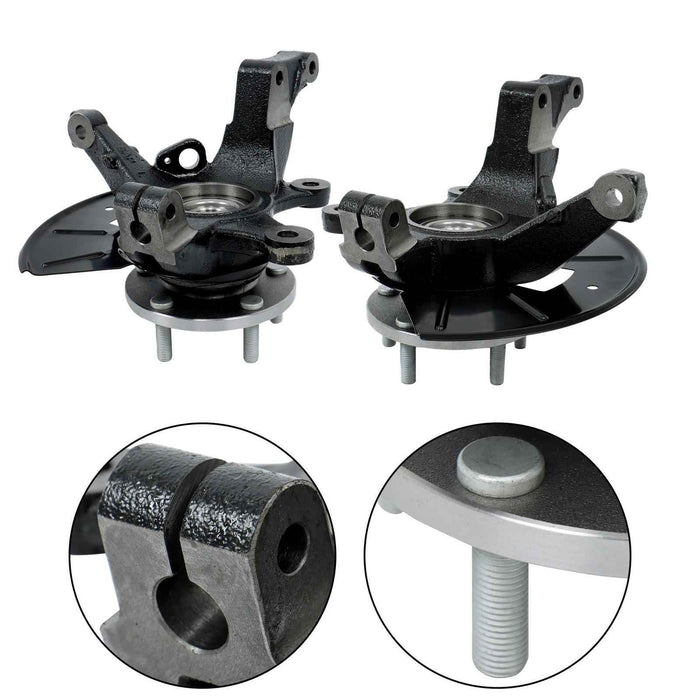 DURAFORCE Front Left + Right Wheel Hub Bearing Knuckle Assembly Pair For Ford Escape 01-04