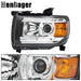 DURAFORCE Halogen LED DRL Projector Headlights Clear For 2015-2022 GMC Canyon Driver Side