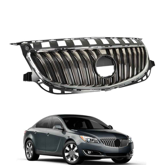 DURAFORCE Front Bumper Upper Grille Chrome Grill Assembly For Buick Regal 2015 2016 2017