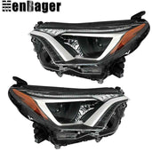 DURAFORCE Pair For Toyota Rav4 2016 2017 2018 Projector Headlights Halogen Black Housing