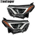 DURAFORCE Pair For Toyota Rav4 2016 2017 2018 Projector Headlights Halogen Black Housing