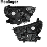 DURAFORCE Pair For Toyota Rav4 2016 2017 2018 Projector Headlights Halogen Black Housing