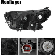 DURAFORCE Pair For Toyota Rav4 2016 2017 2018 Projector Headlights Halogen Black Housing