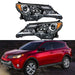 DURAFORCE Headlights Halogen For Toyota RAV4 2013 2014 2015 Left+Right Side Black Housing