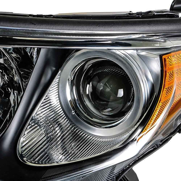 DURAFORCE Headlights Halogen For Toyota RAV4 2013 2014 2015 Left+Right Side Black Housing