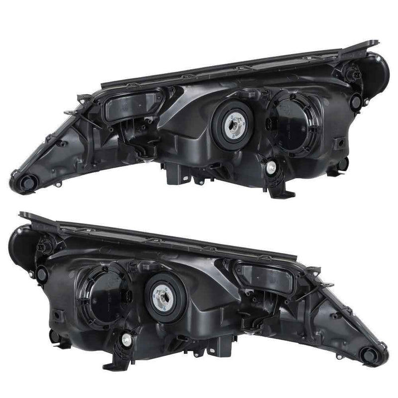 DURAFORCE Headlights Halogen For Toyota RAV4 2013 2014 2015 Left+Right Side Black Housing