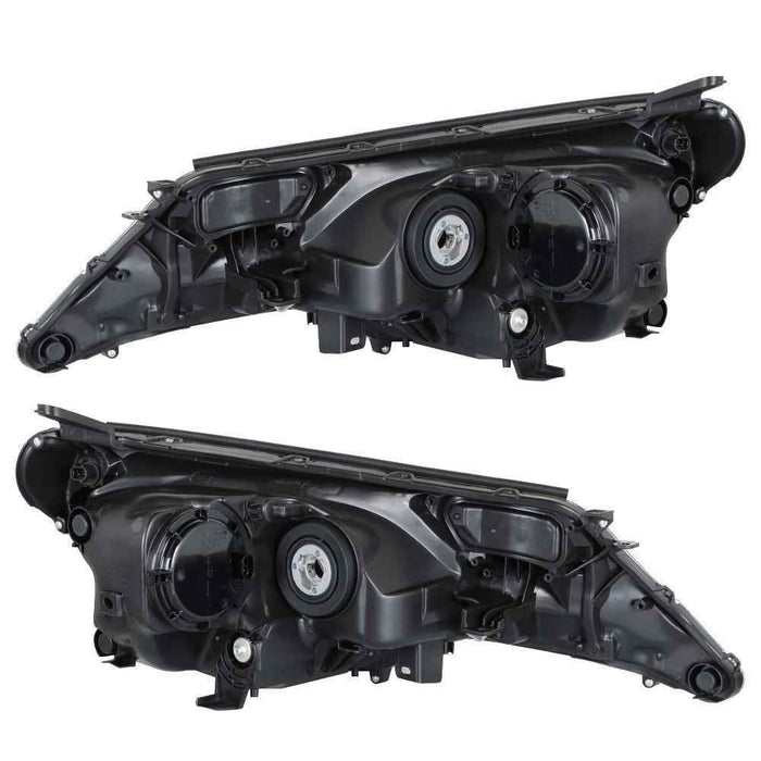 DURAFORCE Headlights Halogen For Toyota RAV4 2013 2014 2015 Left+Right Side Black Housing