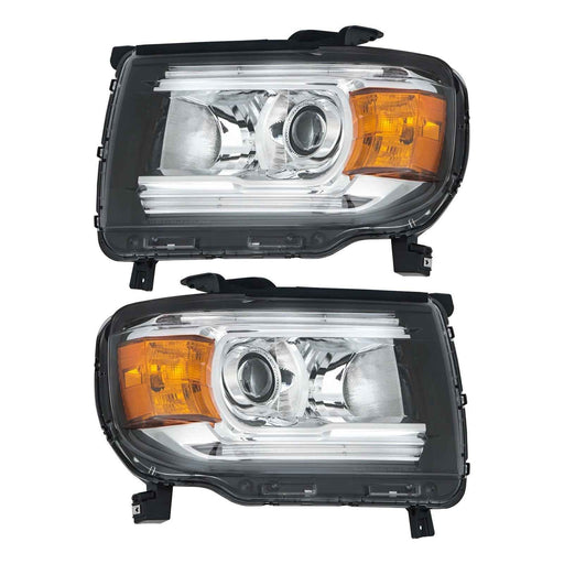DURAFORCE Headlights Headlamps Halogen w/LED DRL For GMC Canyon 2015-2022 Right&Left Side