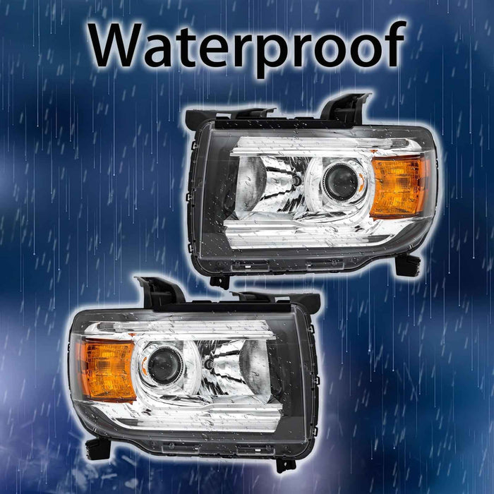 DURAFORCE Headlights Headlamps Halogen w/LED DRL For GMC Canyon 2015-2022 Right&Left Side