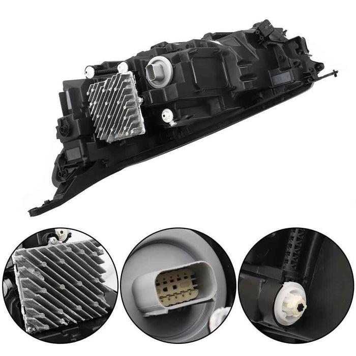 DURAFORCE Left&Right Side Headlights Black Housing LED For 2022-2023 Chevy Equinox LT / RS