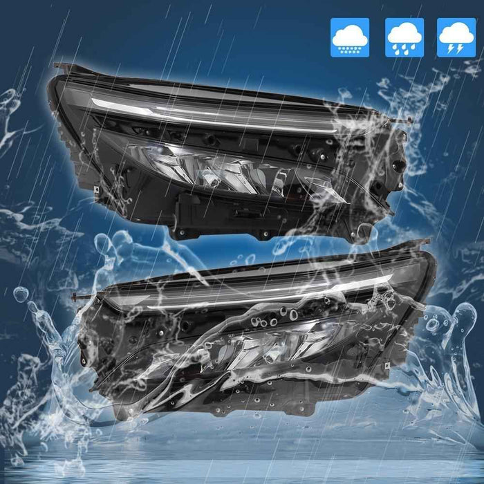 DURAFORCE Left&Right Side Headlights Black Housing LED For 2022-2023 Chevy Equinox LT / RS