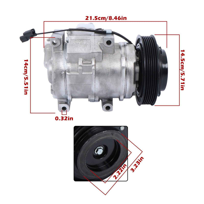 DURAFORCE AC Compressor + Cluth For 2008-2017 Honda Odyssey 3.5L 2007-2013 Acura MDX 3.7L