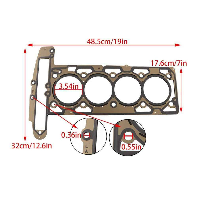 DURAFORCE MLS Timing Chain Kit Head Gasket Set For Chevy Malibu Equinox GMC Buick 08-15