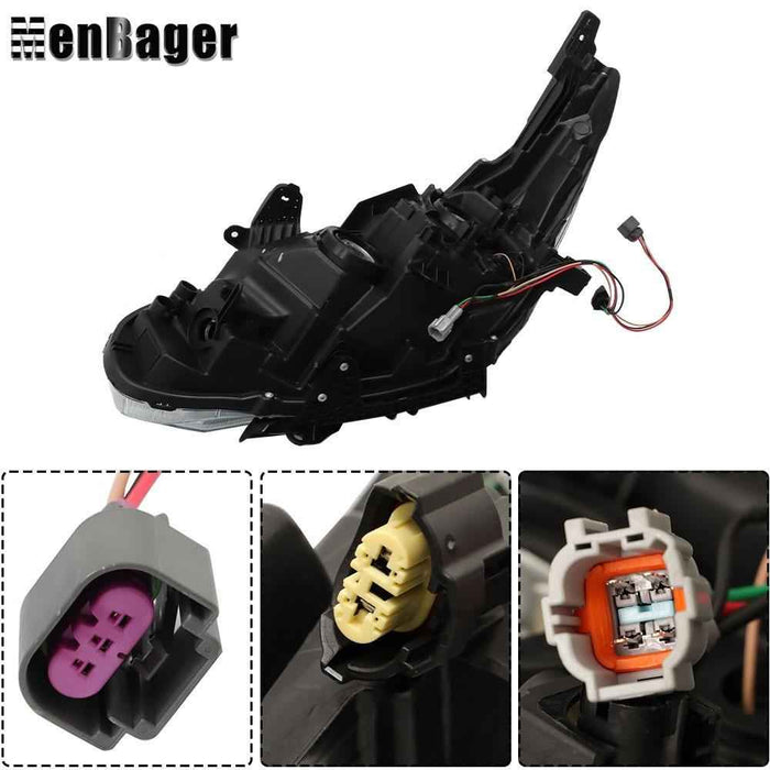 DURAFORCE Right Headlight For 2020 2021-2022-23 Nissan Sentra S/SV Halogen Chrome Houisng