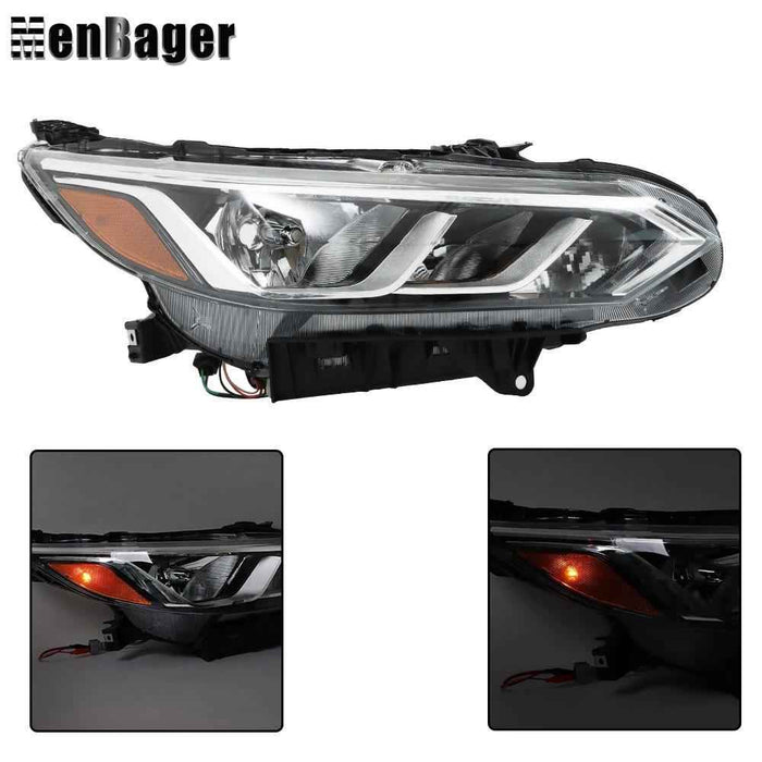 DURAFORCE Right Headlight For 2020 2021-2022-23 Nissan Sentra S/SV Halogen Chrome Houisng