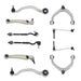 DURAFORCE K620800 For BMW X5 E70 2007-13 10× Front Control Arm & Bar Link Tie Rod End Kit