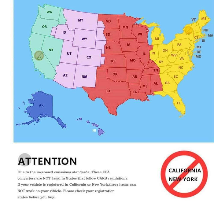 DURAFORCE Front Left & Right Catalytic Converters For 1998 1999 2000 Ford F-150 5.4L 4WD