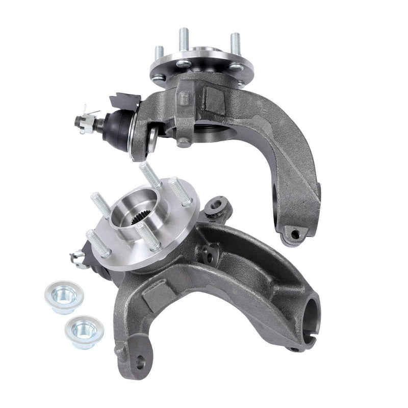 DURAFORCE Pair For 2010-2013 Ford Transit Connect Front Wheel Hub Bearing Knuckle Assembly