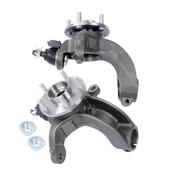 DURAFORCE Pair For 2010-2013 Ford Transit Connect Front Wheel Hub Bearing Knuckle Assembly