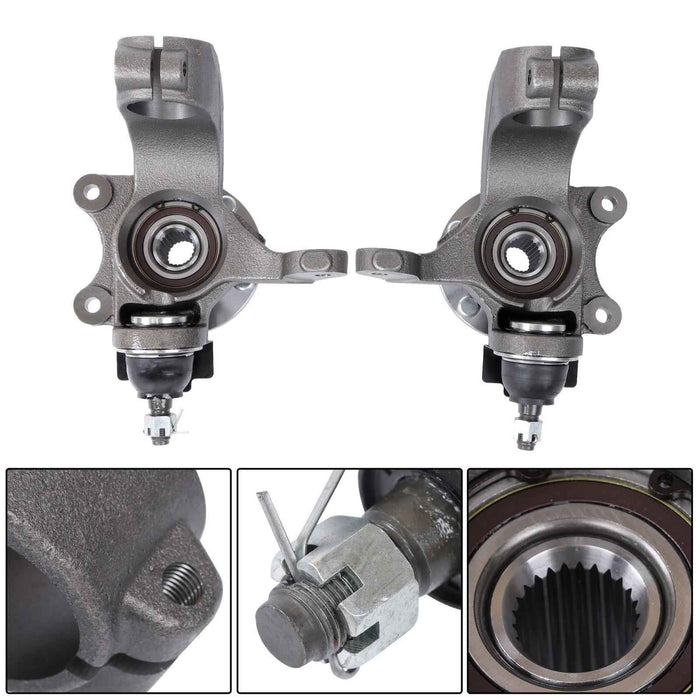 DURAFORCE Pair For 2010-2013 Ford Transit Connect Front Wheel Hub Bearing Knuckle Assembly