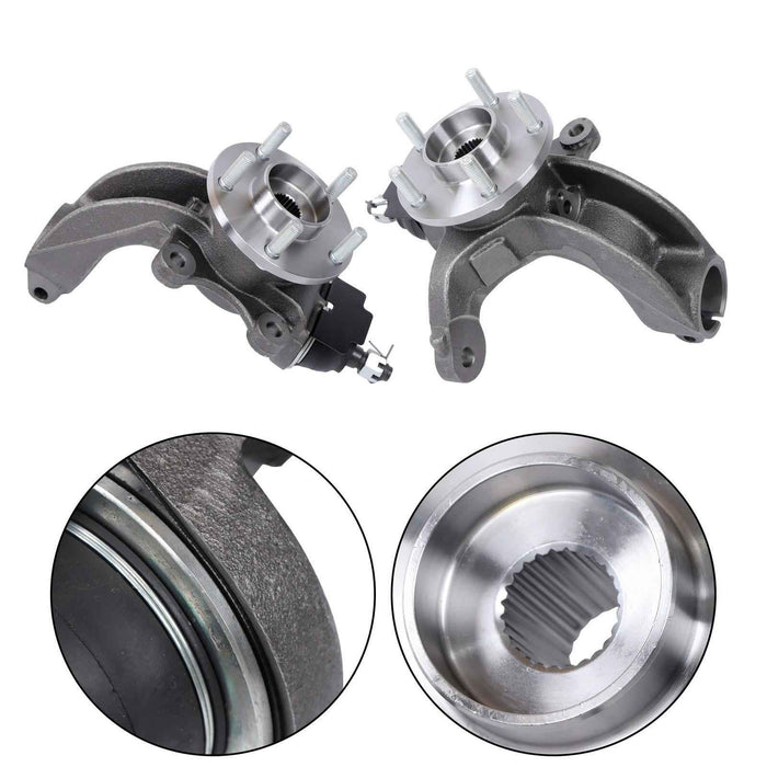 DURAFORCE Pair For 2010-2013 Ford Transit Connect Front Wheel Hub Bearing Knuckle Assembly