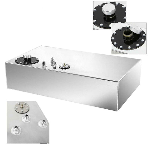 DURAFORCE Race Fuel Cell Gas Tank w/ Cap & Level Sender 17 Gallon/64L Street Rod Aluminum