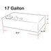 DURAFORCE Race Fuel Cell Gas Tank w/ Cap & Level Sender 17 Gallon/64L Street Rod Aluminum