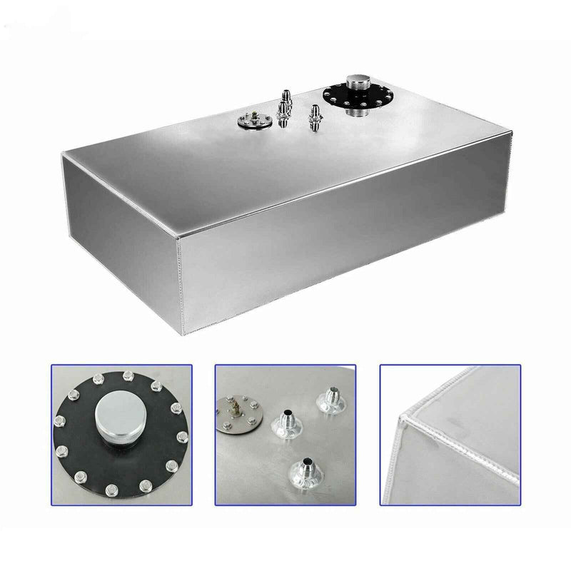 DURAFORCE Race Fuel Cell Gas Tank w/ Cap & Level Sender 17 Gallon/64L Street Rod Aluminum
