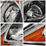 DURAFORCE For 2016 2017 Honda Accord Headlights Replacement Halogen w/DRL Housing Black