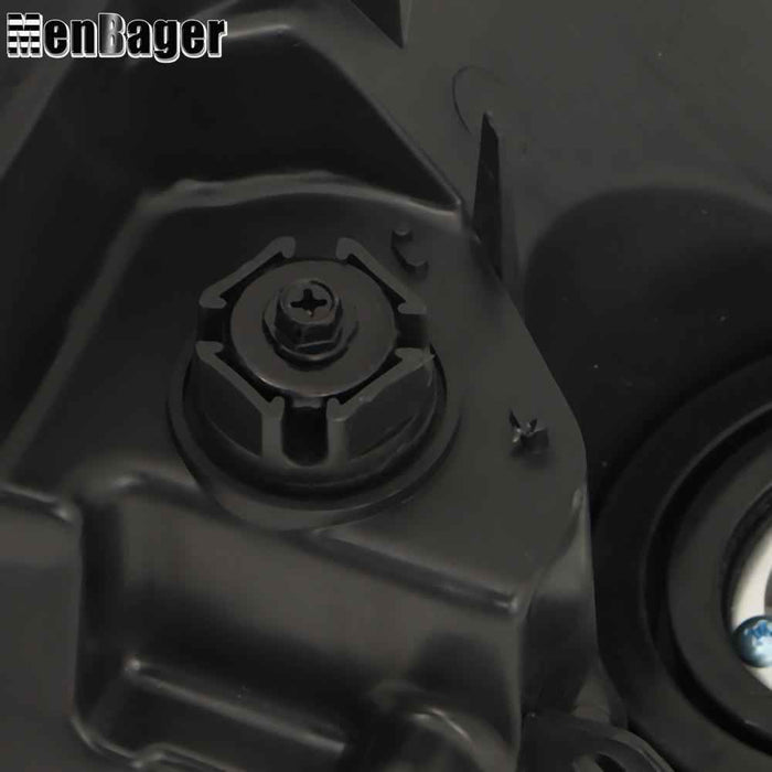 DURAFORCE For 2016 2017 Honda Accord Headlights Replacement Halogen w/DRL Housing Black