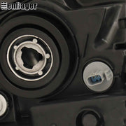 DURAFORCE For 2016 2017 Honda Accord Headlights Replacement Halogen w/DRL Housing Black