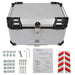 DURAFORCE Silver 65L Motorcycle Tour Tail Box With Security Lock Waterproof Top Case