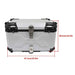 DURAFORCE Silver 65L Motorcycle Tour Tail Box With Security Lock Waterproof Top Case
