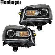 DURAFORCE Headlights Assy Left&Right Side For GMC Acadia 2013-2016 Halogen LED Tube Black
