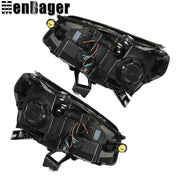 DURAFORCE Headlights Assy Left&Right Side For GMC Acadia 2013-2016 Halogen LED Tube Black