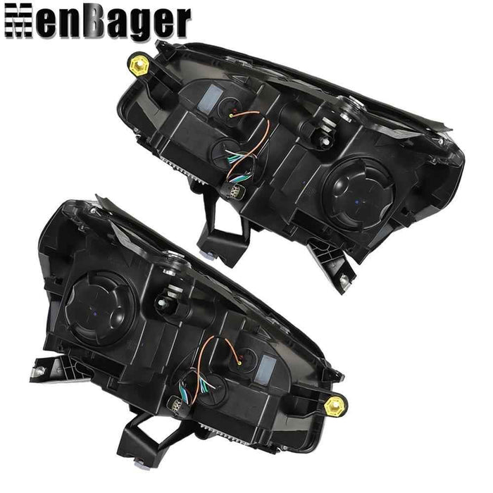 DURAFORCE Headlights Assy Left&Right Side For GMC Acadia 2013-2016 Halogen LED Tube Black