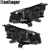 DURAFORCE Headlights Assy Left&Right Side For GMC Acadia 2013-2016 Halogen LED Tube Black