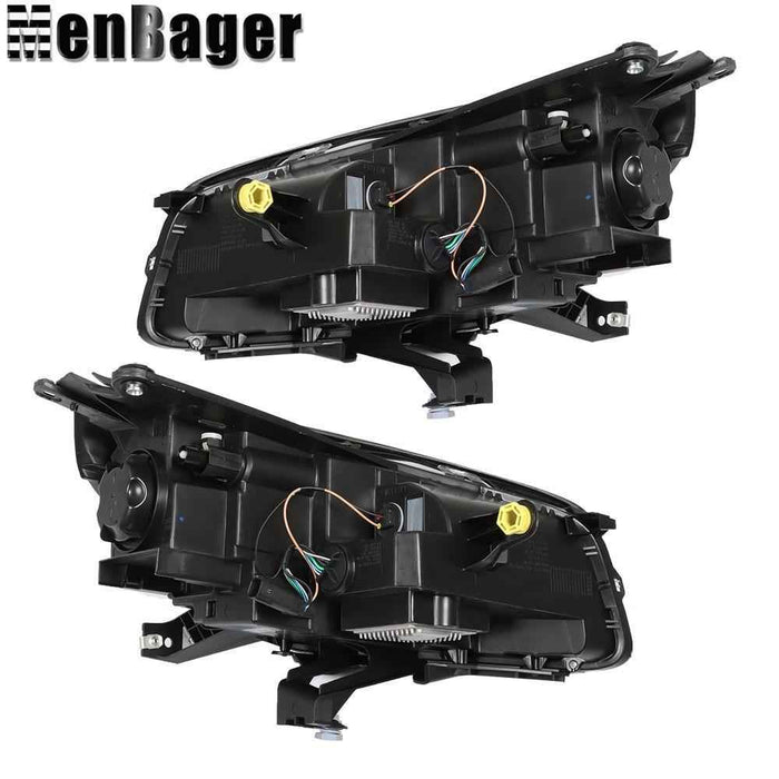 DURAFORCE Headlights Assy Left&Right Side For GMC Acadia 2013-2016 Halogen LED Tube Black