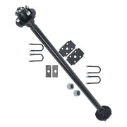 DURAFORCE 4 lug Idler 44" Hub Face 4 on 4" Trailer Boat Axle 2000 lbs Axle with U-Bolt Kit