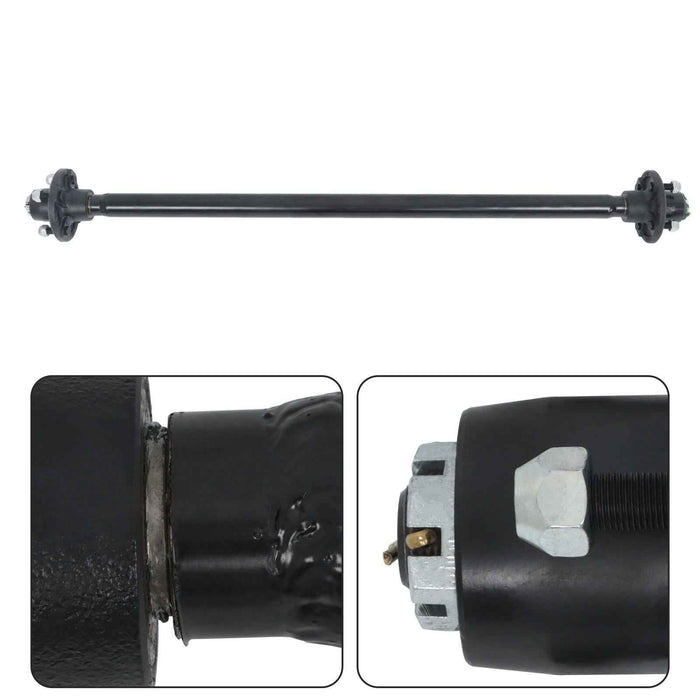 DURAFORCE 4 lug Idler 44" Hub Face 4 on 4" Trailer Boat Axle 2000 lbs Axle with U-Bolt Kit