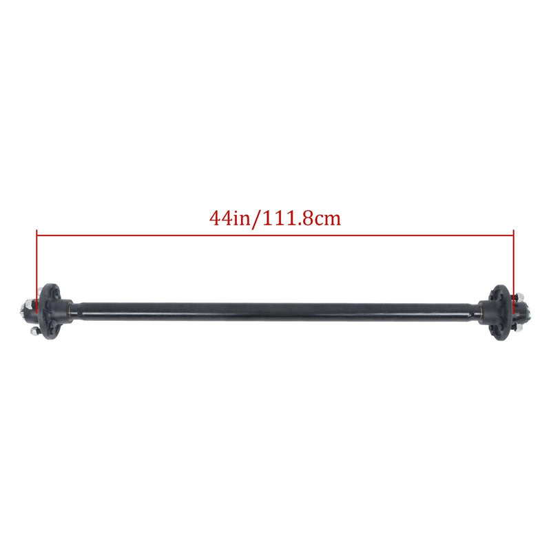DURAFORCE 4 lug Idler 44" Hub Face 4 on 4" Trailer Boat Axle 2000 lbs Axle with U-Bolt Kit