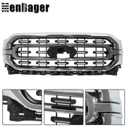 DURAFORCE Fit For Ford F150 XLT 21-22 Front Upper Bumper Grille Chrome Trim ML3Z-8200-CA