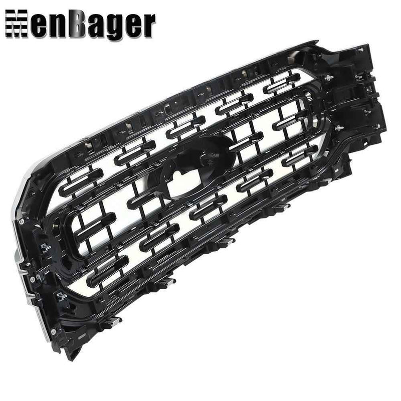 DURAFORCE Fit For Ford F150 XLT 21-22 Front Upper Bumper Grille Chrome Trim ML3Z-8200-CA