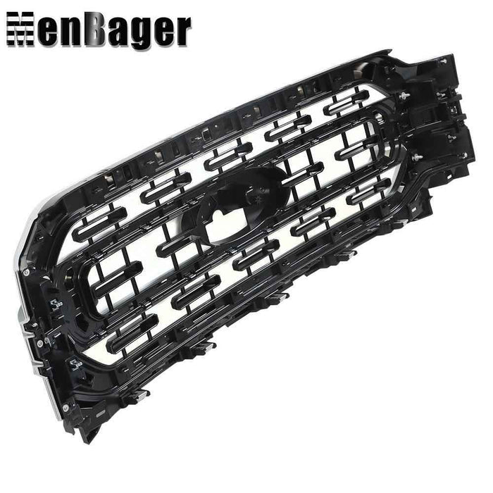 DURAFORCE Fit For Ford F150 XLT 21-22 Front Upper Bumper Grille Chrome Trim ML3Z-8200-CA