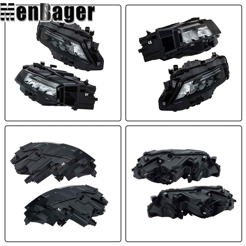 DURAFORCE Full LED Projector Pair Headlights For Nissan Rogue S SV SL 2021 2022 2023 Black
